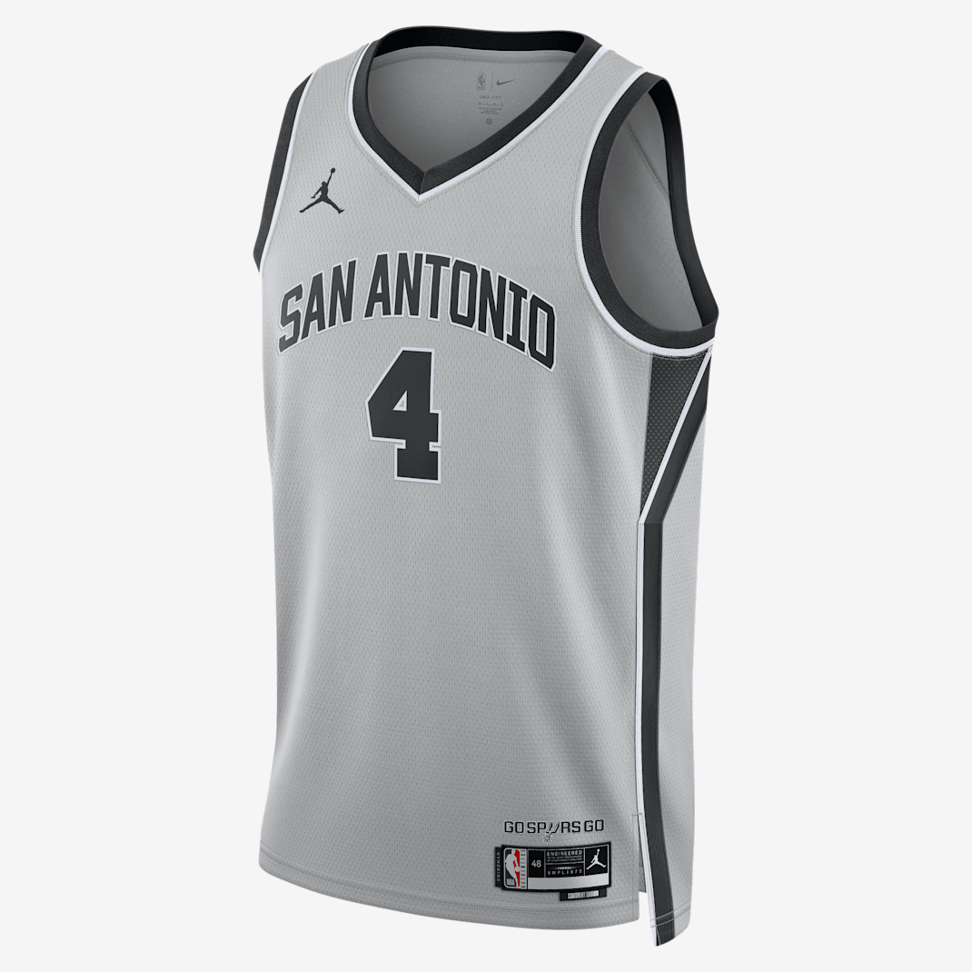 San Antonio Spurs 2025/26 Statement Edition Men's Nike Dri-FIT NBA Swingman Jersey - Flat Silver